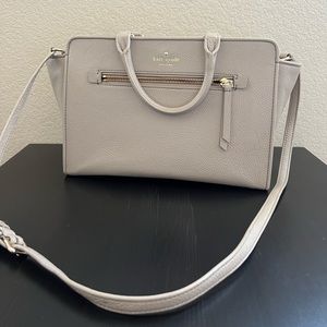 Kate Spade Taupe / Grey Satchel with Crossbody Straps